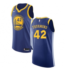 Men's Nike Golden State Warriors #42 Nate Thurmond Authentic Royal Blue Road NBA Jersey - Icon Edition