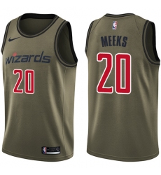 Youth Nike Washington Wizards #20 Jodie Meeks Swingman Green Salute to Service NBA Jersey