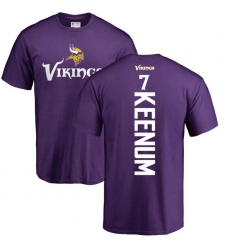 NFL Nike Minnesota Vikings #7 Case Keenum Purple Backer T-Shirt