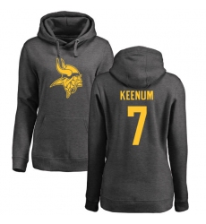 NFL Women's Nike Minnesota Vikings #7 Case Keenum Ash One Color Pullover Hoodie