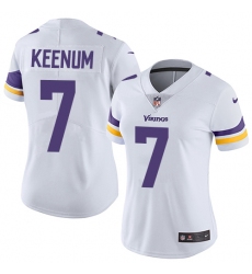 Women's Nike Minnesota Vikings #7 Case Keenum White Vapor Untouchable Limited Player NFL Jersey