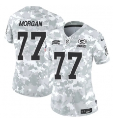 Women's Green Bay Packers #77 Jordan Morgan 2024 F.U.S.E Arctic Camo Salute To Service Limited Stitched Football Jersey(Run Small)