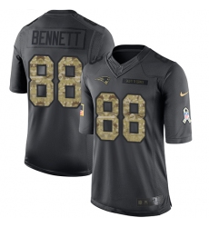 Men's Nike New England Patriots #88 Martellus Bennett Limited Black 2016 Salute to Service NFL Jersey