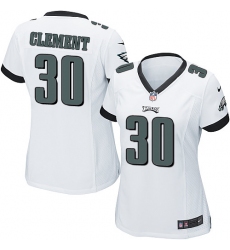 Women's Nike Philadelphia Eagles #30 Corey Clement Game White NFL Jersey