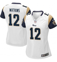 Women's Nike Los Angeles Rams #12 Sammy Watkins Game White NFL Jersey