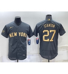 Men's New York Yankees #27 Giancarlo Stanton Grey 2022 All Star Stitched Flex Base Nike Jers