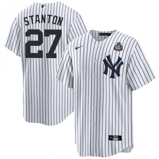 Men's New York Yankees 27 Giancarlo Stanton White 2024 World Series