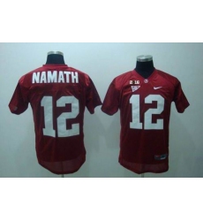 Alabama Crimson Tide #12 Joe Namath Red 2016 College Football Playoff National Championship Patch Stitched NCAA Jersey