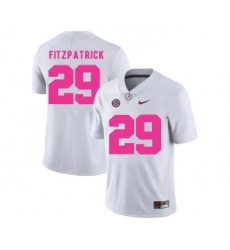 Alabama Crimson Tide 29 Minkah Fitzpatrick White 2018 Breast Cancer Awareness College Football Jersey