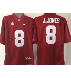 Alabama Crimson Tide #8 Julio Jones Red Stitched NCAA Jersey