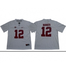 Crimson Tide #12 Joe Namath White Limited Stitched NCAA Jersey