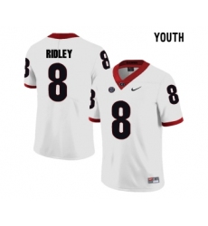 Georgia Bulldogs 8 Riley Ridley White Youth College Football Jersey