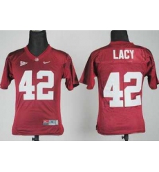 Kids Alabama Crimson Tide 42 Eddie Lacy Red College Football NCAA Jersey