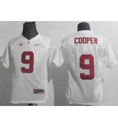 Kids Alabama Crimson Tide 9 Amari Cooper White College Football NCAA Jerseys