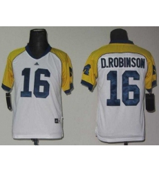 Youth Addidas Michigan Wolverines Denard Robinson 16 White Cowboys Classic College Football Jerseys