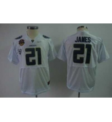 Youth Kids NCAA Oregon Ducks 21 LaMichael James White Jersey