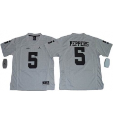 Youth Michigan Wolverines #5 Jabrill Peppers Gridiron Gray II Jordan Brand Stitched NCAA Jersey