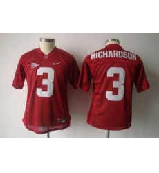 Youth NCAA Alabama Crimson #3 Trent Richardson red jerseys