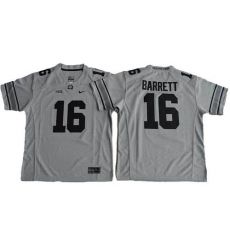 Youth Ohio State Buckeyes #16 J. T. Barrett Gridion Grey II Stitched NCAA Jersey