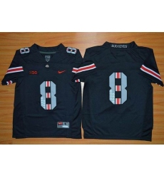 Youth Ohio State Buckeyes #8 Championship Black(Red No.) Limited Stitched NCAA Jersey