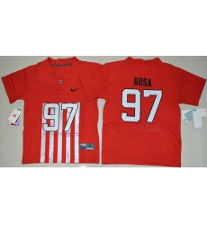 Youth Ohio State Buckeyes #97 Joey Bosa Red Alternate Elite Stitched NCAA Jersey