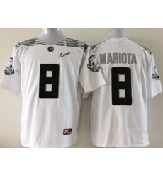 Youth Oregon Ducks #8 Marcus Mariota White Diamond Quest Stitched NCAA Jersey