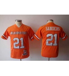 youth NCAA Oklahoma State Cowboys 21 Barry Sanders orange jerseys