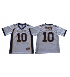 California Golden Bears 10 Marshawn Lynch White College Football Jersey