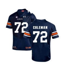 Auburn Tigers 72 Shon Coleman Navy College Football Jersey