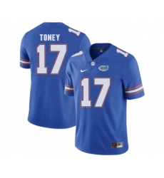 Florida Gators 17 Kadarius Toney Blue College Football Jersey