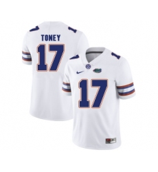 Florida Gators 17 Kadarius Toney White College Football Jersey