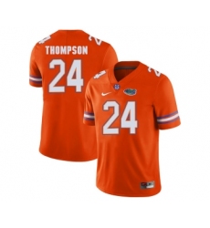 Florida Gators 24 Mark Thompson Orange College Football Jersey