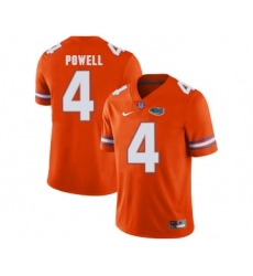 Florida Gators 4 Brandon Powell Orange College Football Jersey