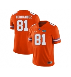 Florida Gators 81 Aaron Hernandez Orange College Football Jersey