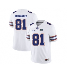 Florida Gators 81 Aaron Hernandez White College Football Jersey