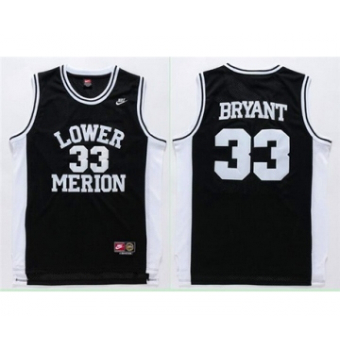 Youth Lower Merion High School #33 Kobe Bryant Black High School Nike Swingman Jersey