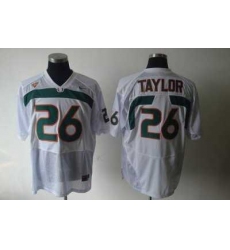 Hurricanes #26 Sean Taylor White Embroidered NCAA Jerseys