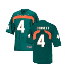 Miami Hurricanes 4 Phillip Dorsett Green College Football Jersey