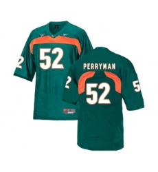 Miami Hurricanes 52 Denzel Perryman Green College Football Jersey