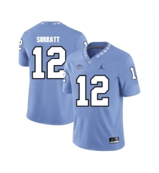 North Carolina Tar Heels 12 Chazz Surratt Blue College Football Jersey