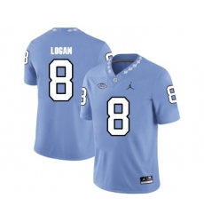 North Carolina Tar Heels 8 T.J. Logan Blue College Football Jersey