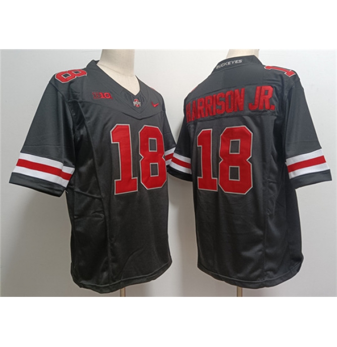 Men's Ohio State Buckeyes #18 Marvin Harrison JR. Black 2023 F.U.S.E. Limited Stitched Jersey