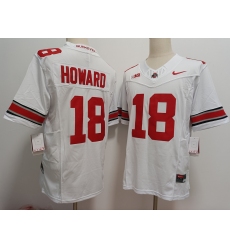 Men's Ohio State Buckeyes #18 Will Howard White FUSE College Football Jersey