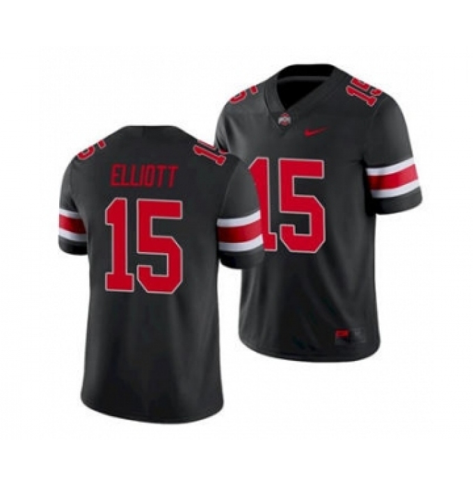 Men's Ohio State Buckeyes Ezekiel Elliott Black Alternate Game Jersey