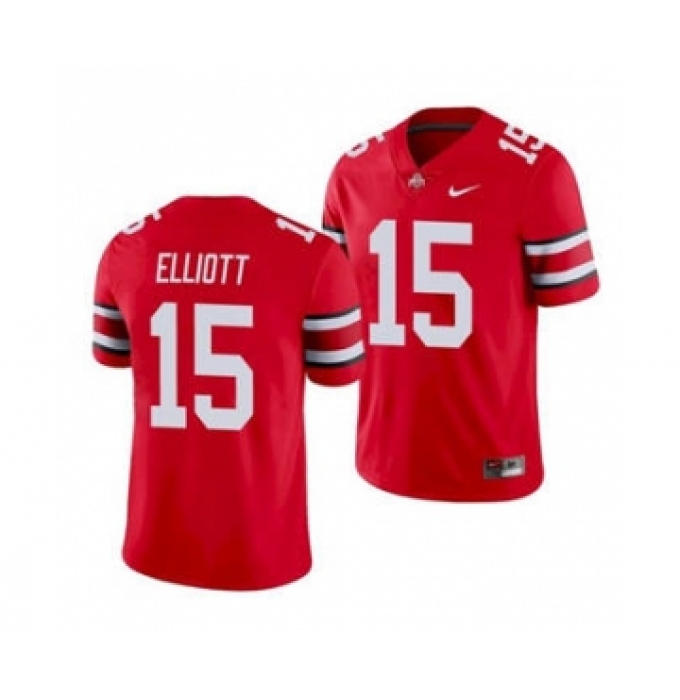 Men's Ohio State Buckeyes Ezekiel Elliott Scarlet Football Game Jersey
