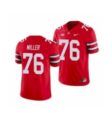 Men's Ohio State Buckeyes Harry Miller 76 Scarlet Game Football Jersey