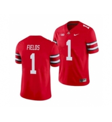 Men's Ohio State Buckeyes Justin Fields 1 Scarlet Game Football Jersey