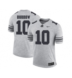 Ohio State Buckeyes 10 Joe Burrow Gray College Football Jersey