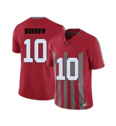 Ohio State Buckeyes 10 Joe Burrow Red College Football Elite Jersey