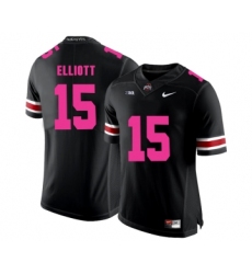 Ohio State Buckeyes 15 Ezekiel Elliott Black 2018 Breast Cancer Awareness College Football Jersey